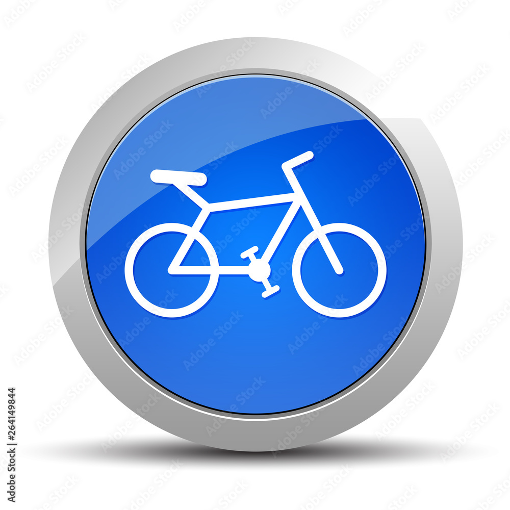 Bicycle icon blue round button illustration Bicycle icon blue round button illustration