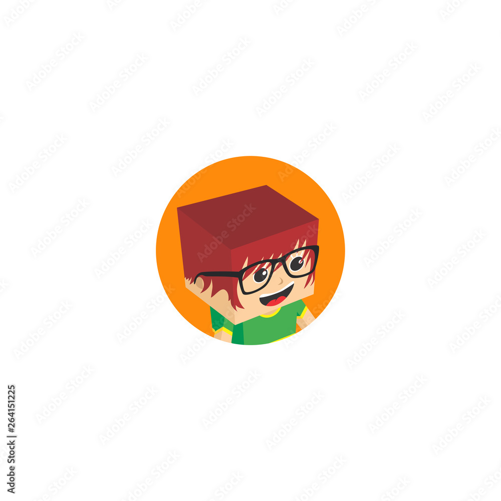 block isometric profile picture avatar block isometric profile picture avatar