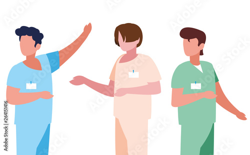 male medicine workers with uniforms