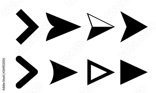 Arow icons set. Arrows vector collection with elegant style and black color.  