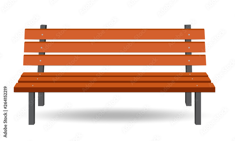 Wooden bench illustration. Park bench. Vector Bench isolated. EPS10 Wooden bench illustration. Park bench. Vector Bench isolated. EPS10
