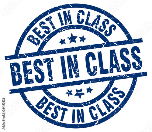 best in class blue round grunge stamp