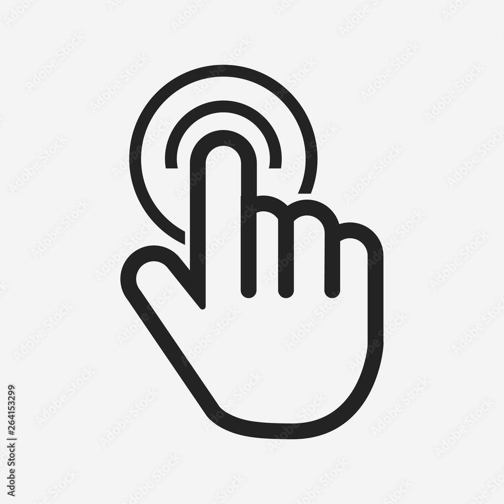 Touch screen. Touchscreen finger hand press or push. Cursor icon. Vector illustration Touch screen. Touchscreen finger hand press or push. Cursor icon. Vector illustration