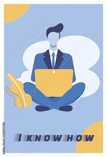 Vector Illustration is Written I Know How Cartoon.