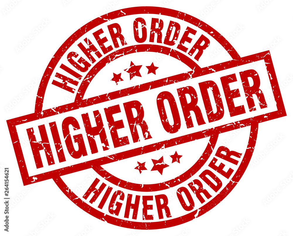higher order round red grunge stamp higher order round red grunge stamp