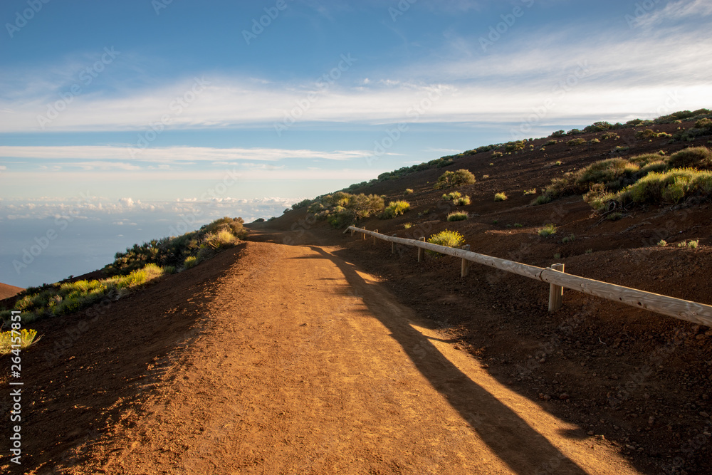 Fototapeta premium road on the slope of the volcano