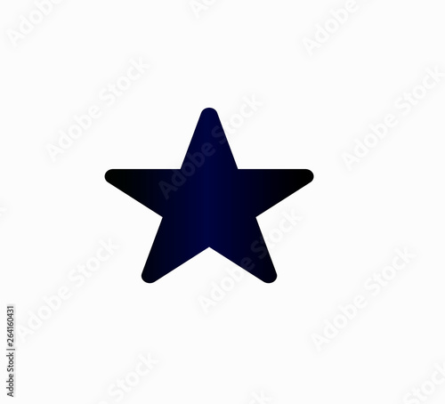 Web star flat icon isolated. Vector icon for smartphone and web site favorites button layout