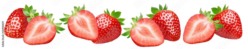 Strawberry groups set isolated on white background Strawberry groups set isolated on white background