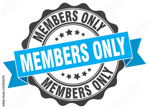 members only stamp. sign. seal