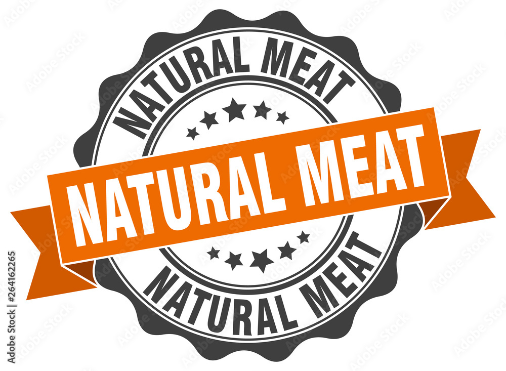 Fototapeta premium natural meat stamp. sign. seal