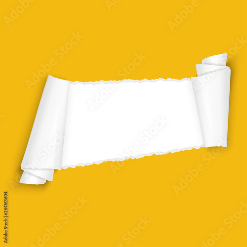 ripped open paper orange
