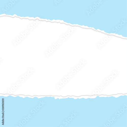 ripped open paper light blue