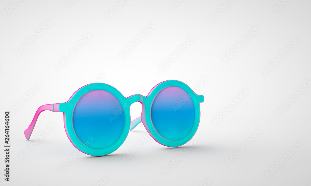 colorful sunglasses on white background 3d rendering colorful sunglasses on white background 3d rendering