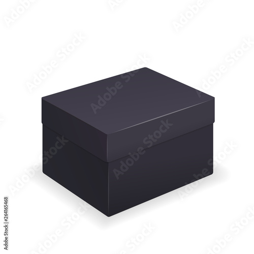 realistic black box, vector eps10 isolated white background