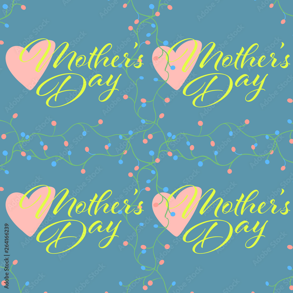 Happy Mother s Day Seamless pattern. Vector Illustration