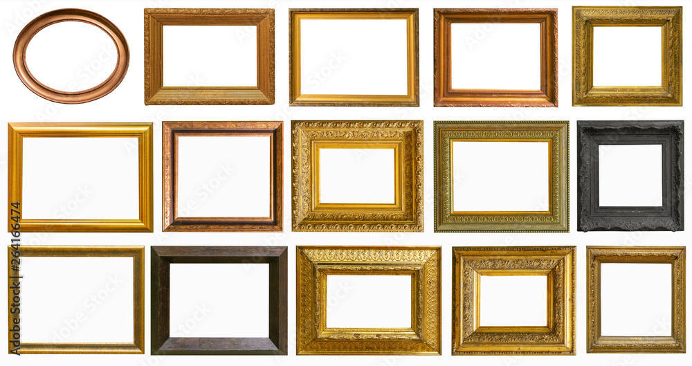 Picture frames collection set isolated on white Picture frames collection set isolated on white