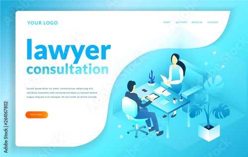 Lawyer consultation concept illustration. office worker. jurist
