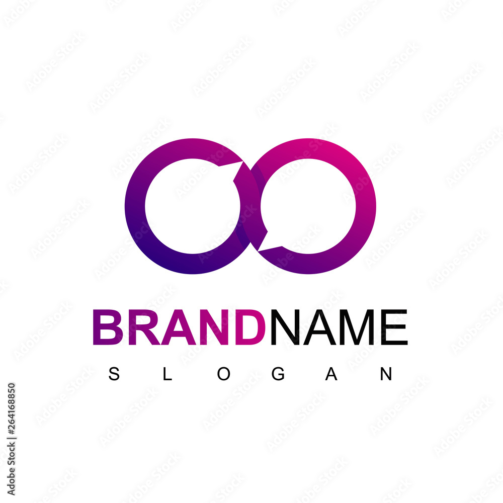 Infinite Chat Symbol For Chat App Logo Infinite Chat Symbol For Chat App Logo