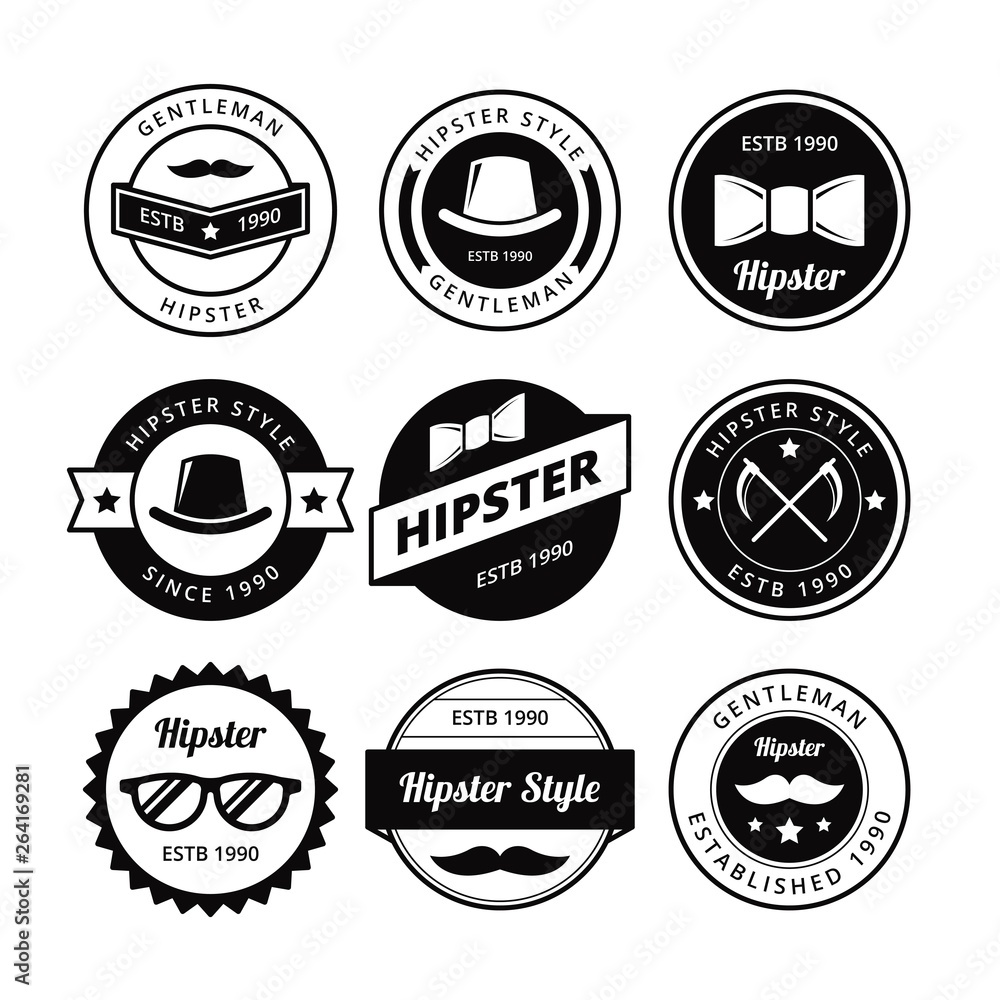 Obraz premium HIPSTER BADGE VECTOR