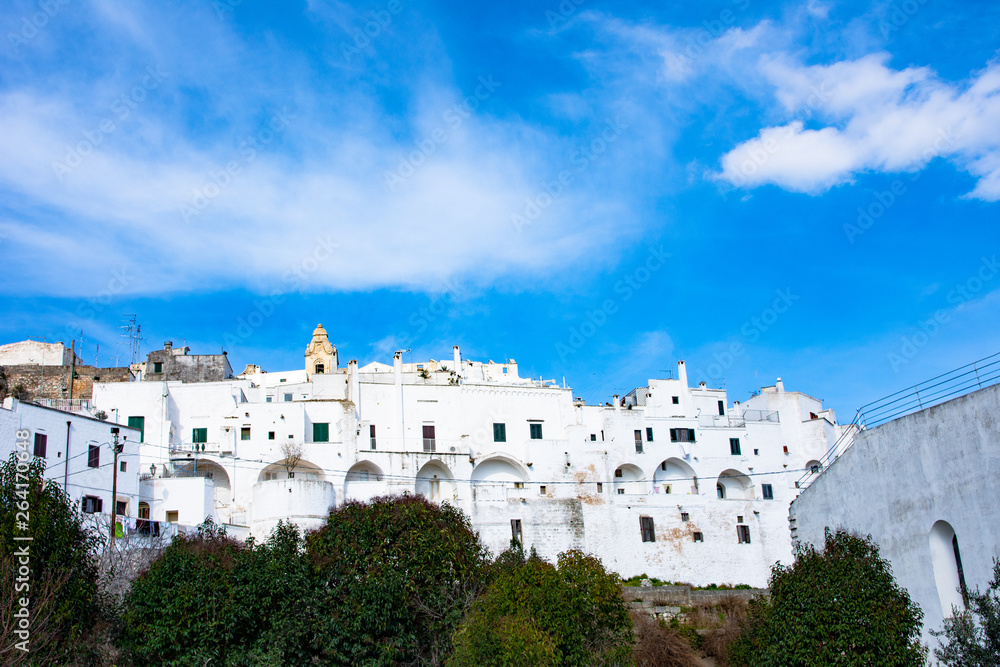 Italy, Ostuni, white city, view of the historic center.