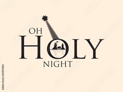 Slika na platnu Oh Holy Night Nativity Scene