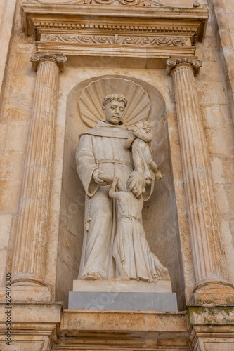 Italy, Ostuni, view and detail of the church of San Francesco