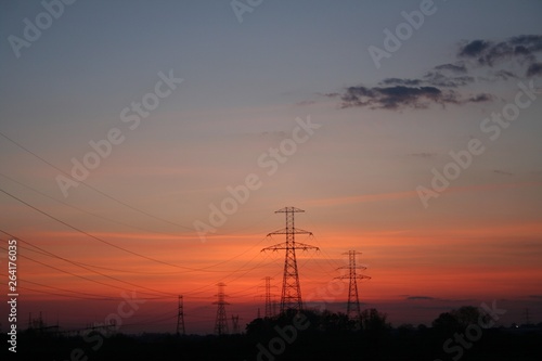 Obraz na płótnie Sunset Zachód słońca w salonie