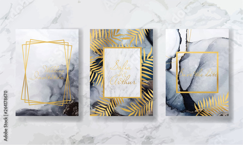  background texture luxury liquid marble and gold. for business cards, flyers, flyer, banner, website, paper printing. trend vector