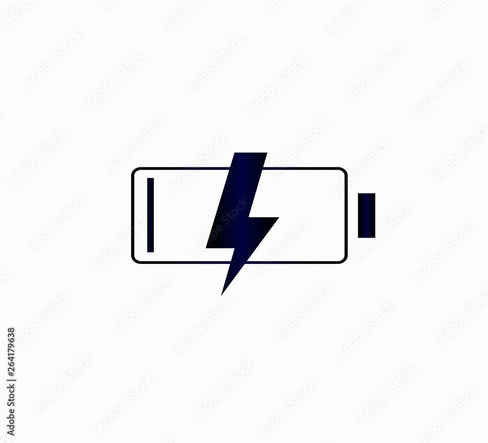 Blue web icon battery charging, power supply. Vector icon for website or smartphone. Blue web icon battery charging, power supply. Vector icon for website or smartphone.