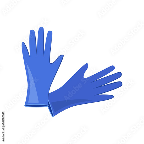 Surgical gloves vector illustration. Nurse, hygiene, sanitation. Medical items concept. Vector illustration can be used for topics like medicine, hospital, healthcare