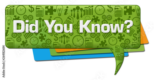 Did You Know Business Symbols Green Colorful Comment Symbol 