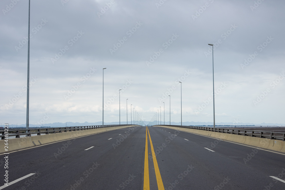 middle of empty road in Vietnam middle of empty road in Vietnam