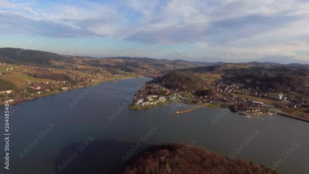 Aerial view of a lakeside in Poland. Aerial view of a lakeside in Poland.