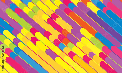 Abstract background consisting of thick rounded rectangles and circles