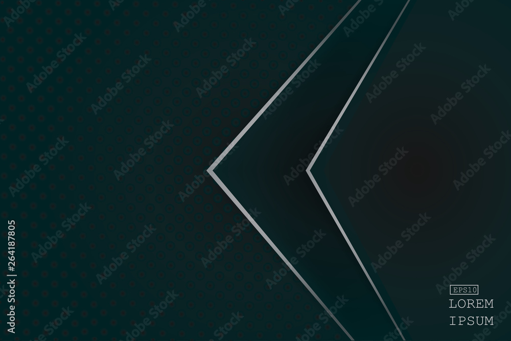 elegant luxury Vector Abstract, science, futuristic, technology concept with Digital image of gradient stripes lines with dark green color background.