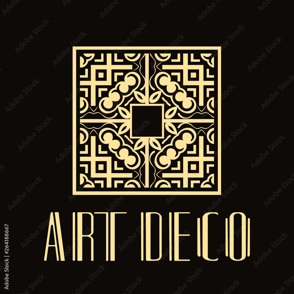Vector logo design template concept in modern art deco style. Emblem for fashion, beauty and jewelry industry Vector logo design template concept in modern art deco style. Emblem for fashion, beauty and jewelry industry