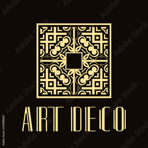 Vector logo design template concept in modern art deco style. Emblem for fashion, beauty and jewelry industry