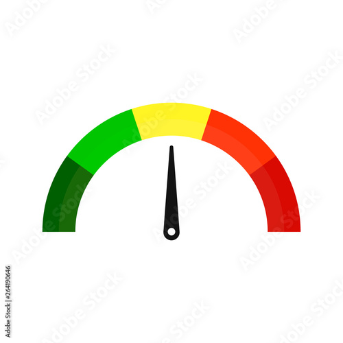 Customer satisfaction meter Speed metering or rating icon