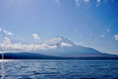 山中湖越しの富士山