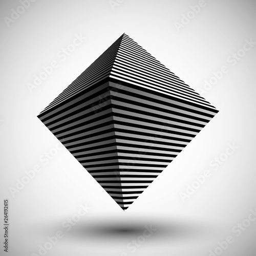 Optical illusion lines background. Abstract 3d black and white illusions. Conceptual design of optical illusion vector. EPS 10 Vector illustration