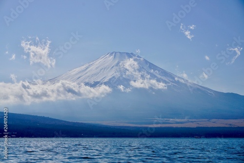 山中湖越しの富士山