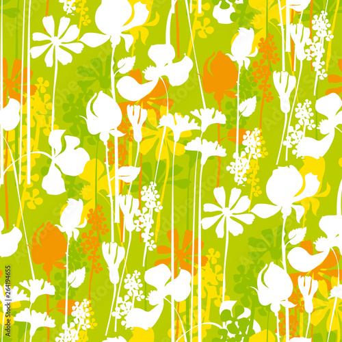 Vivivd green summer meadow ...