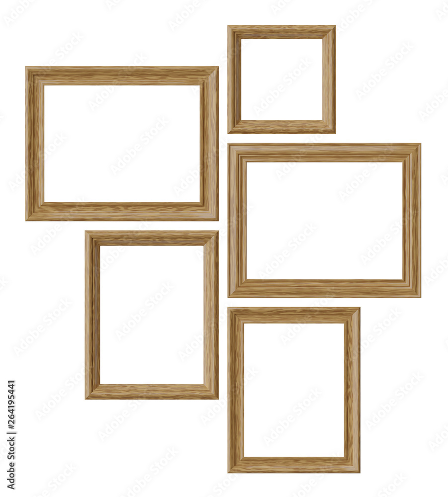 Wood picture or photo frames isolated on white background Wood picture or photo frames isolated on white background