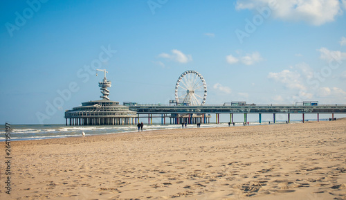 Scheveningen Pier Beach Ferris Wheel The Hague Netherlands photo