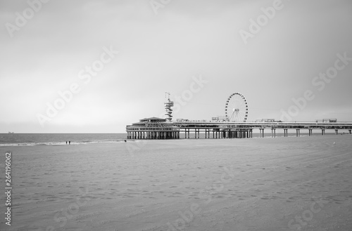 Scheveningen Beach Pier Ferris Wheel The Hague Netherlands