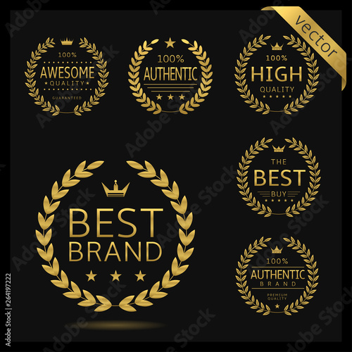 Golden wreath icons