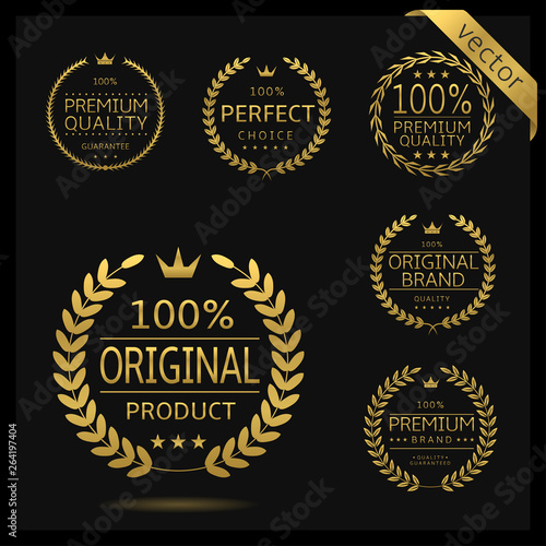 Golden wreath icons