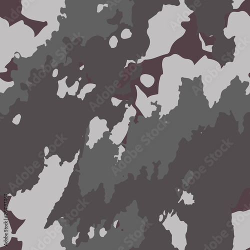 Urban camouflage of various shades of grey and purple colors
