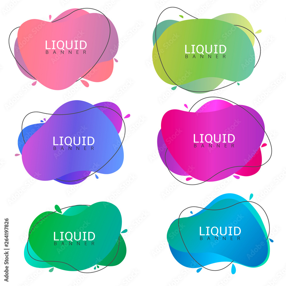 Abstract liquid banners Abstract liquid banners