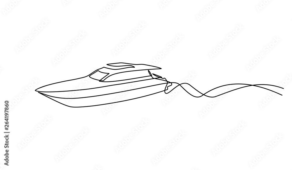 How to Draw a Boat: Speed Boat on Water 